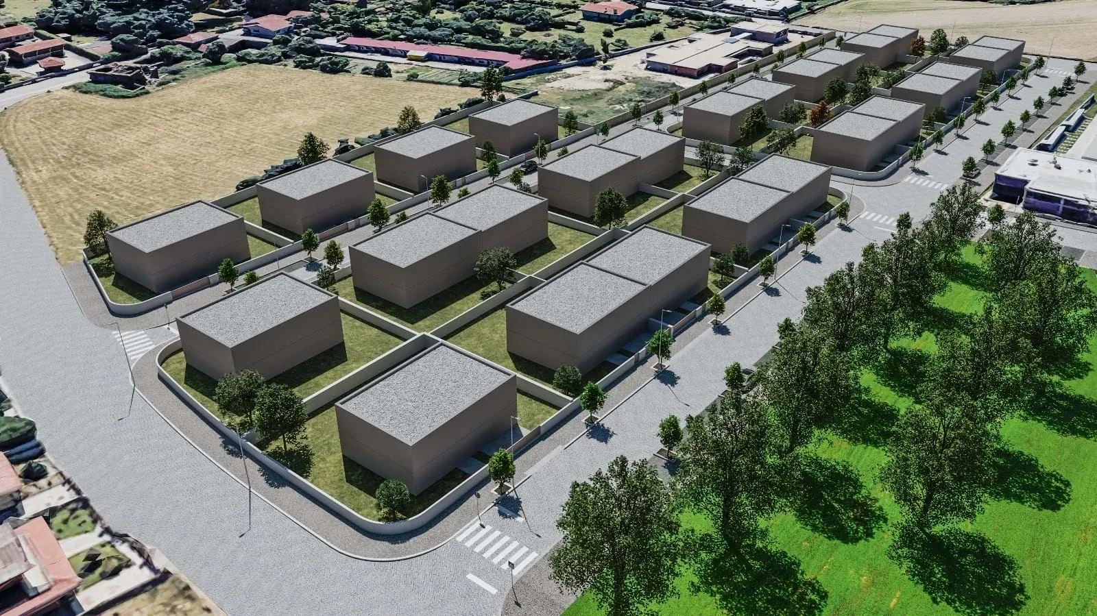 Lote de terreno, com infraestruturas e urbanizado, para moradia