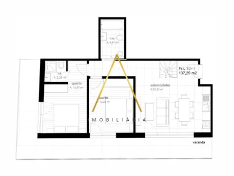 Apartamento T2+1 Duplex no centro da cidade