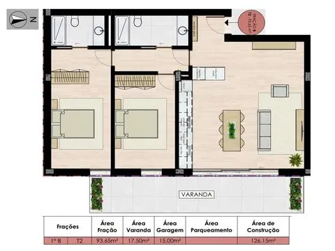 Apartamento T2 - Cantanhede/Venda