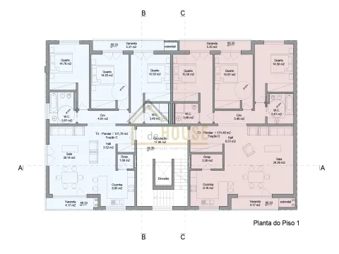 Apartamento T3 em construção
