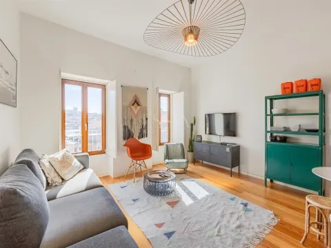 Apartamento de 1 dormitorio con vista al río en Alfândega, Oporto