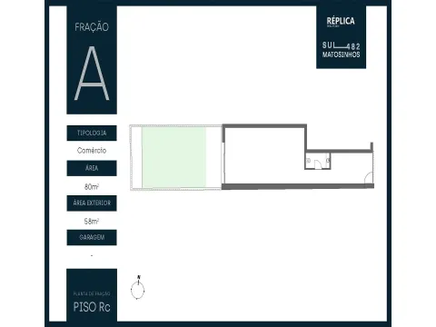 Local Comercial en el proyecto Sul 482 — Matosinhos Sul