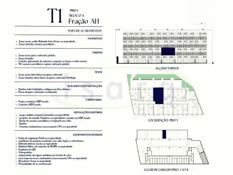 1-Zimmer-Wohnung mit Balkon und Parkplatz in einem Gebäude mit Garten.
