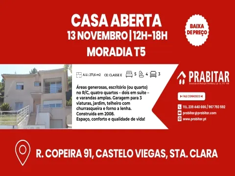 MORADIA T5 EM CASTELO VIEGAS - SANTA CLARA
