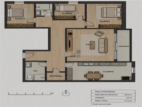 Three-bedroom flat in Feijó | Comfort, practicality and a location where you can get around on foot.